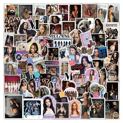Katseye Stickers Set- Sophia, Lara, Chanelle, Daniela, Yoonchae, Manon, New Album & Songs, Fans Merch Goods, DIY Personalized Idol Merch Gift For Friends Birthday, 78/100pcs Star Stickers, Sticker C