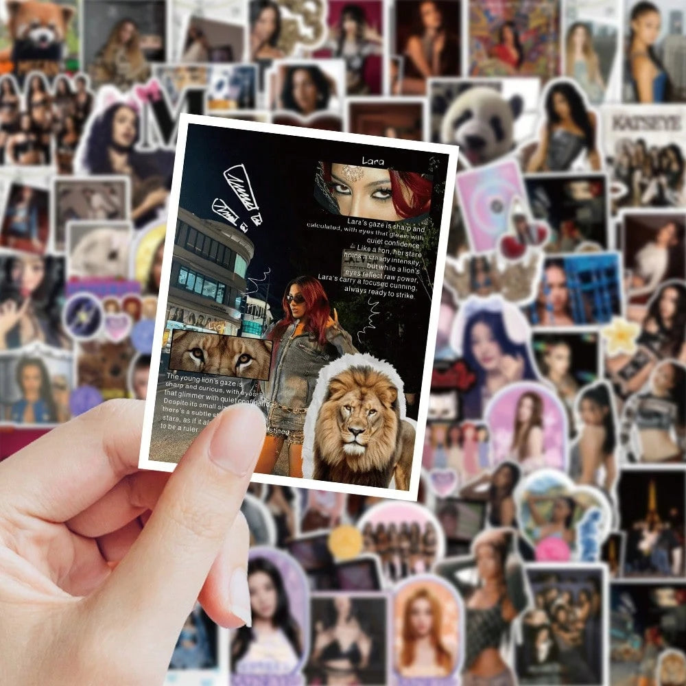 Katseye Stickers Set- Sophia, Lara, Chanelle, Daniela, Yoonchae, Manon, New Album & Songs, Fans Merch Goods, DIY Personalized Idol Merch Gift For Friends Birthday, 78/100pcs Star Stickers, Sticker C