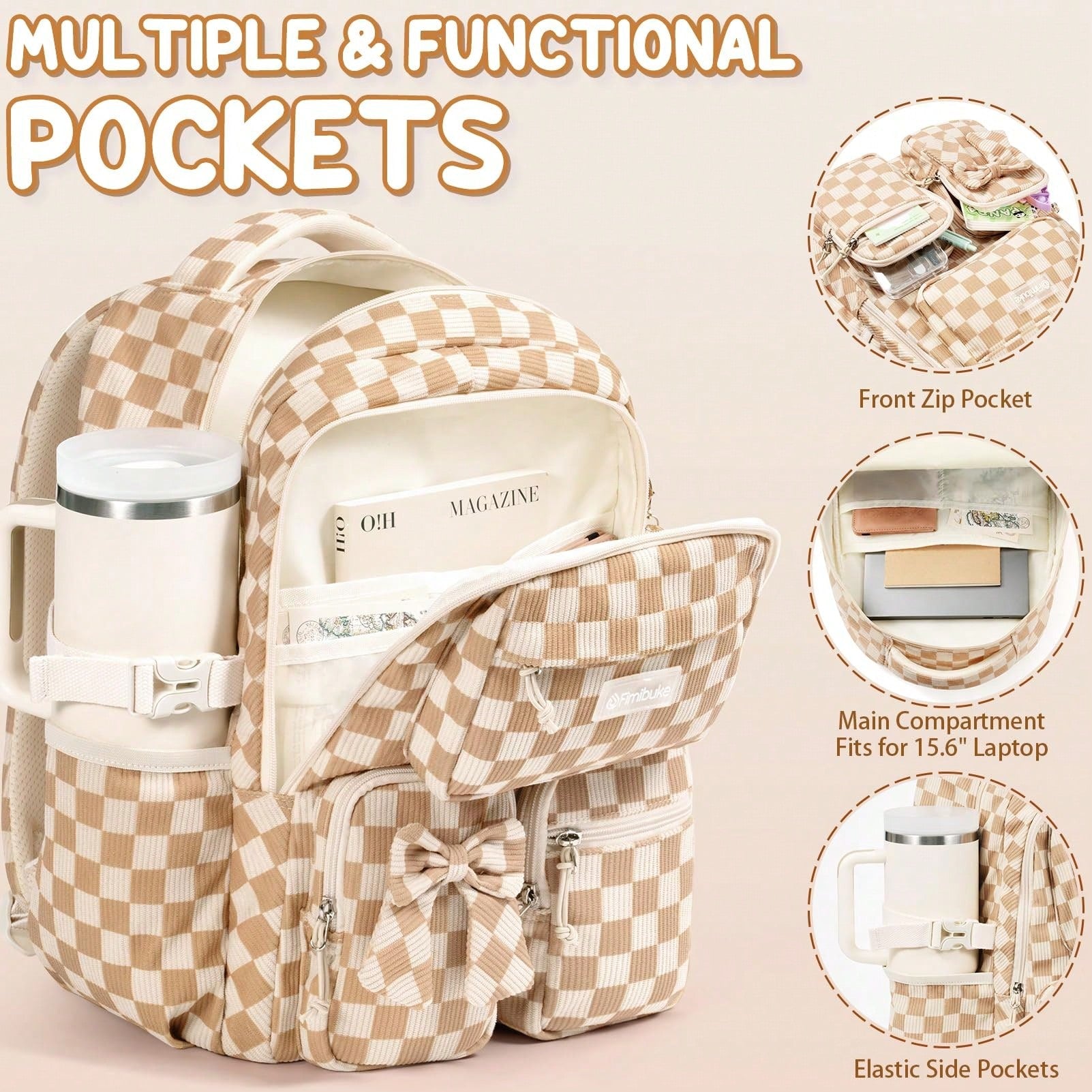 Kids Backpack For Girls, 3PCS Corduroy Backpack With Lunch Box & Pencil Pouch, Kids School Bags Bookbag For Back To School Laptop Bag Travel Daypack