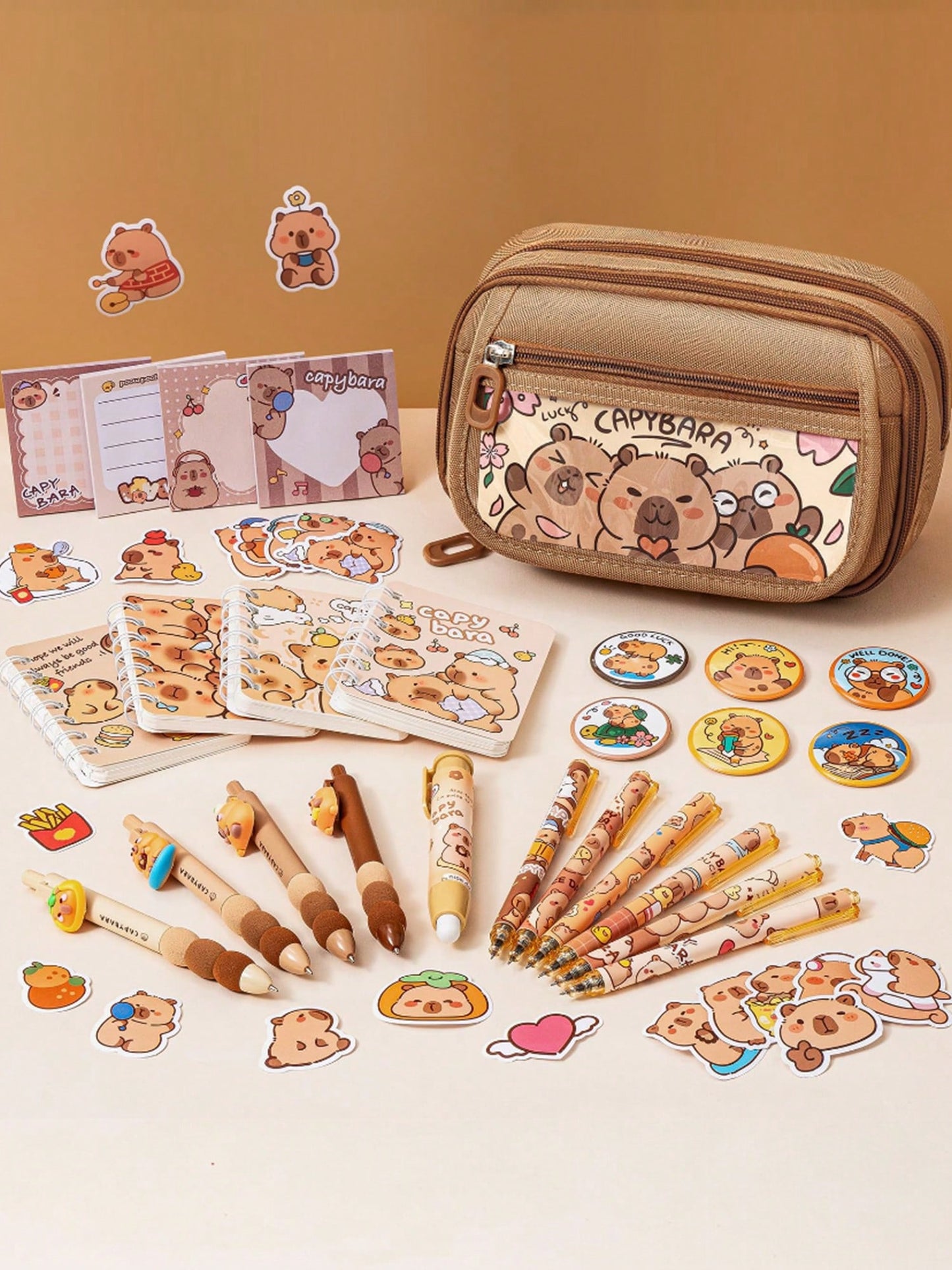 Kids Backpack For School Girls, Kawaii Capybara Backpack With Pencil Case For Kindergarten Elementary Student, Back To School Gifts
