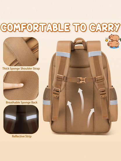 Kids Backpack For School Girls, Kawaii Capybara Backpack With Pencil Case For Kindergarten Elementary Student, Back To School Gifts