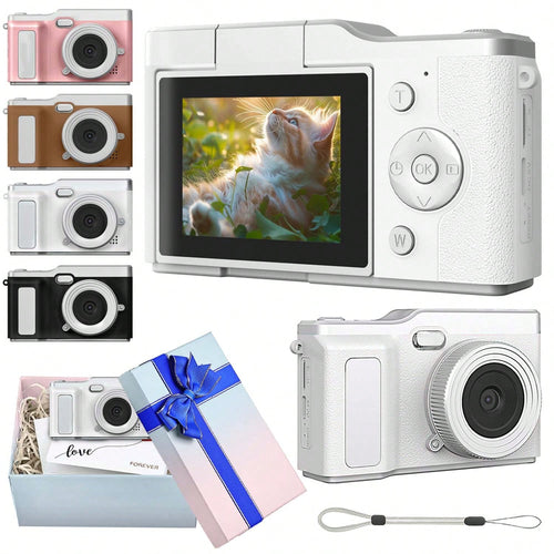 Kids Digital Camera, Rechargeable 1080P Instant Camera, Suitable For Children And Teenagers Beginners, Vlogging, Rechargeable Camera, Photo And Video Recording, Professional Camera, Supports Photo And