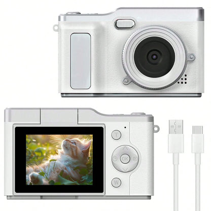 Kids Digital Camera, Rechargeable 1080P Instant Camera, Suitable For Children And Teenagers Beginners, Vlogging, Rechargeable Camera, Photo And Video Recording, Professional Camera, Supports Photo And