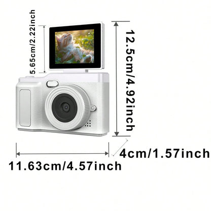 Kids Digital Camera, Rechargeable 1080P Instant Camera, Suitable For Children And Teenagers Beginners, Vlogging, Rechargeable Camera, Photo And Video Recording, Professional Camera, Supports Photo And