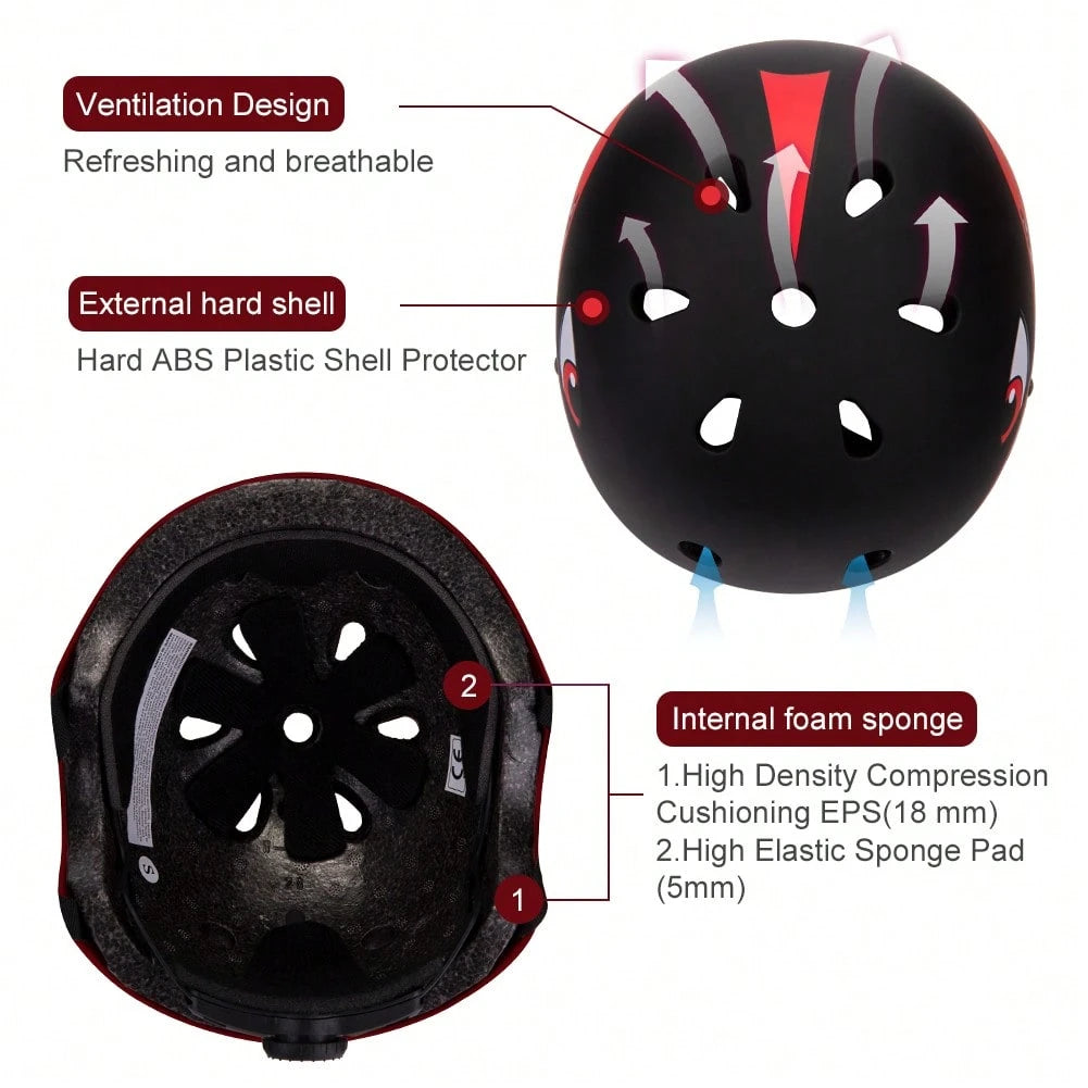 Kids Helmet For 2-8 Years Old Boys Girls Toddler Bike Helmets Lightweight Multi-Sports Helmet Safety Protection Gear For Cycling Skateboard Scooter