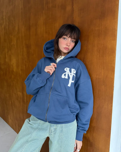 Kill Bill Zip-Up Hoodie Indigo