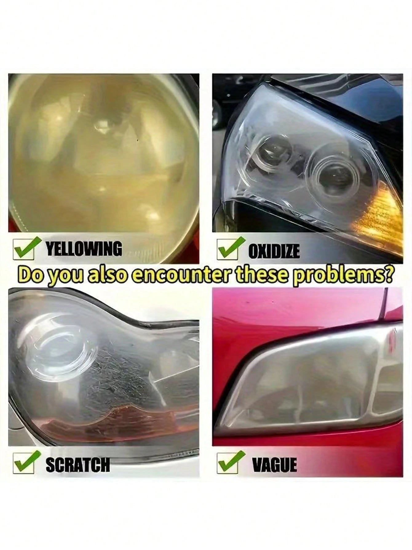 KineShineX Car Headlight Yellowing Repair Polishing Agent, Car Wash Bulb Polishing Repair Spray, Car, Motorcycle And Truck Headlight And Rearview Mirror Cleaner, Car Accessories