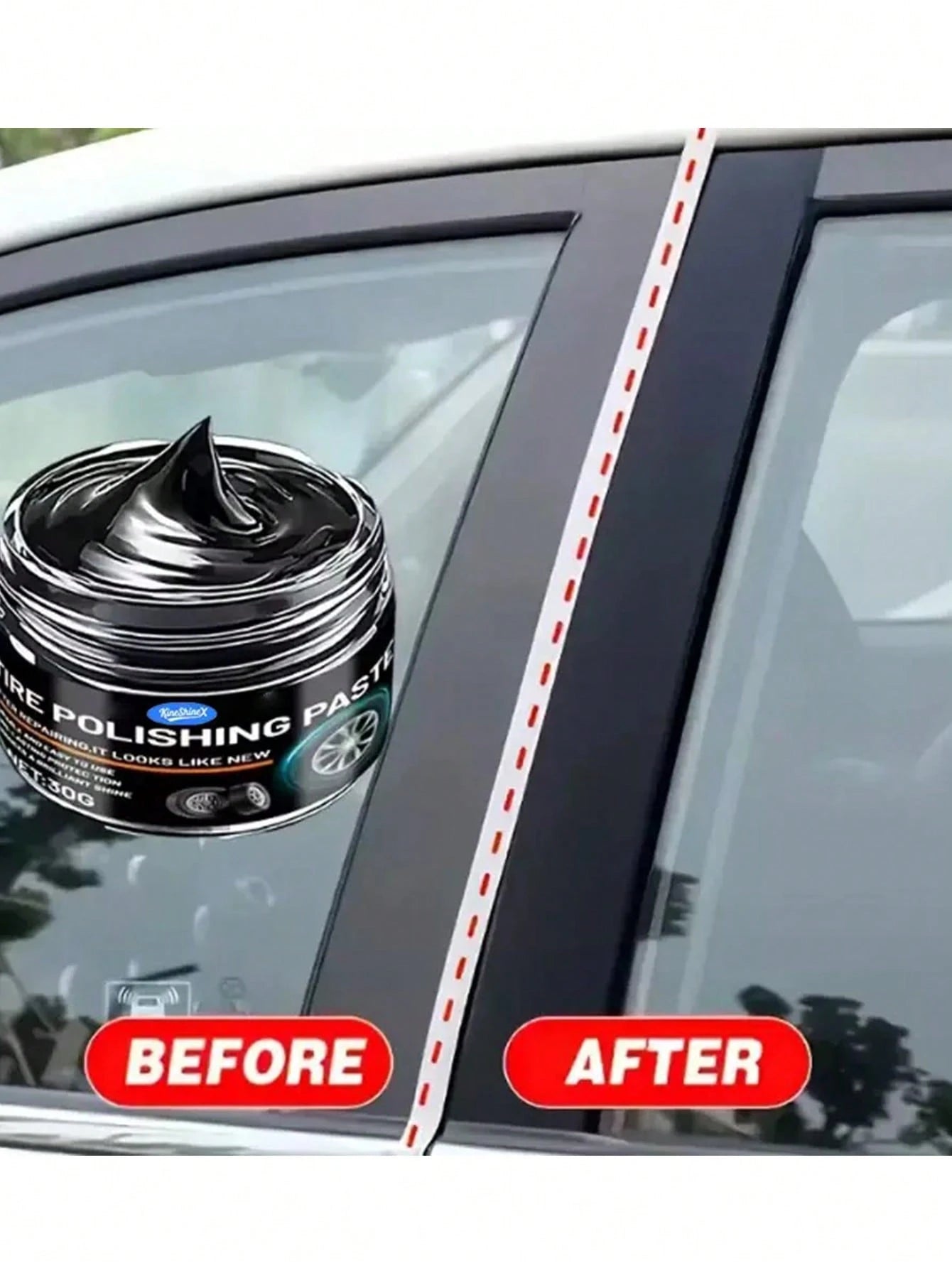 KineShineX Universal Car Repair Paste, Car Scratch Repair Paint, Suitable For Interior Dashboard, Center Console, Leather Seats And Tires. Anti-Fading, Anti-Oxidation, Anti-Yellowing, Tire Blackening