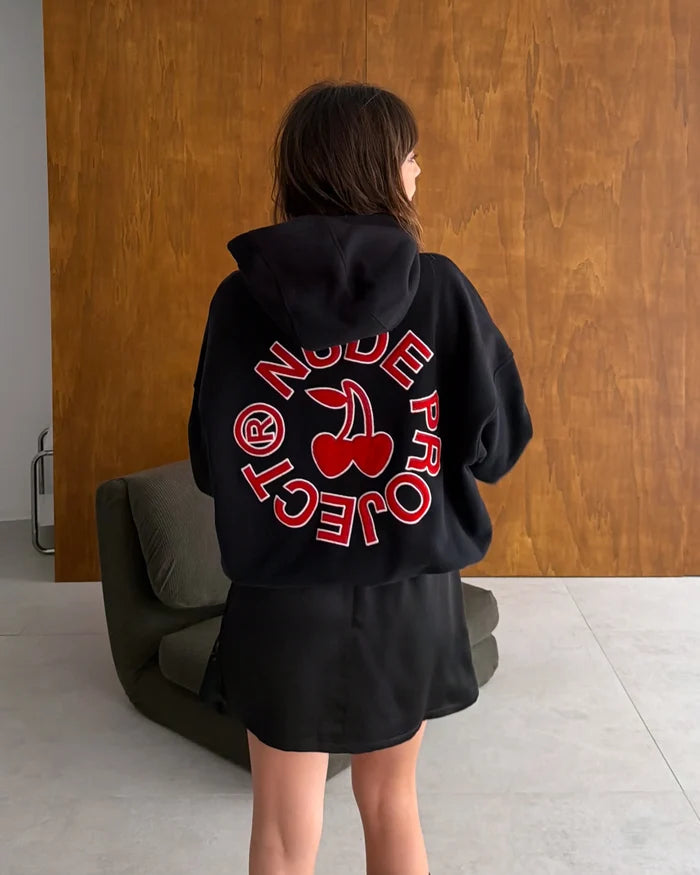 Kory Boxy Hoodie Black