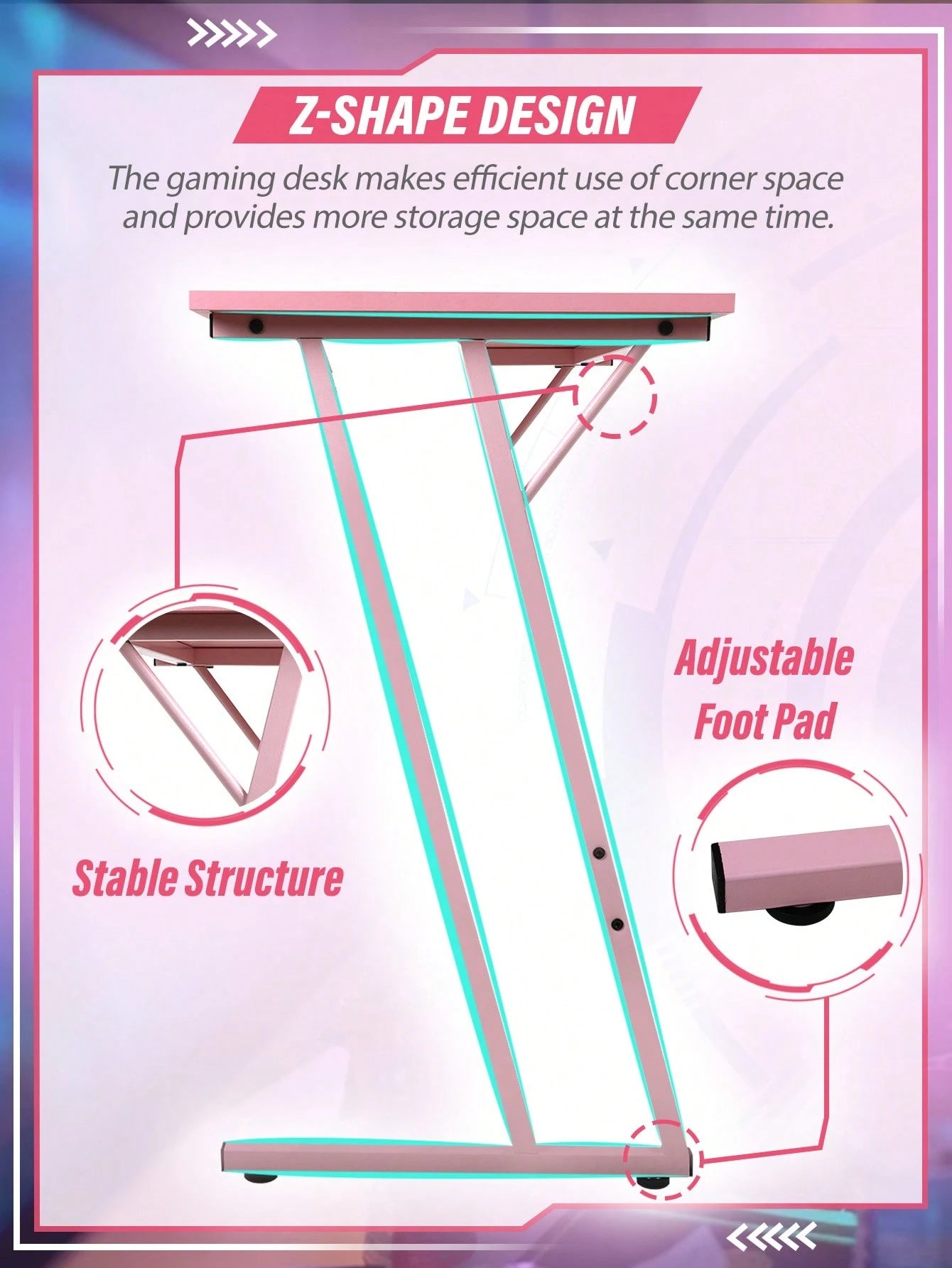 L Shaped Desk Corner Gaming Desk Computer Desk With Large Desktop Studying And Working And Gaming For Home And Work Place