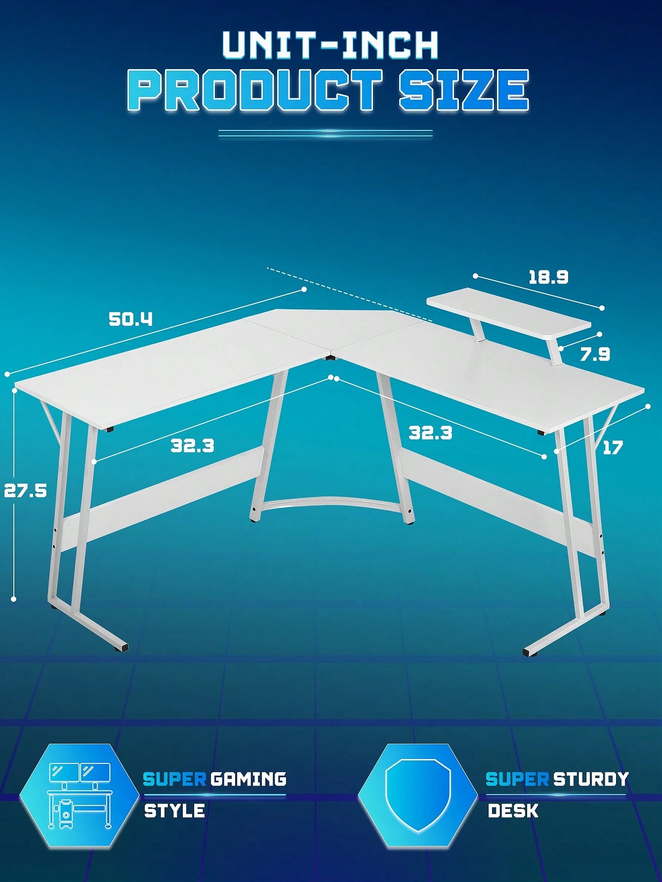 L Shaped Desk Corner Gaming Desk Computer Desk With Large Desktop Studying And Working And Gaming For Home And Work Place