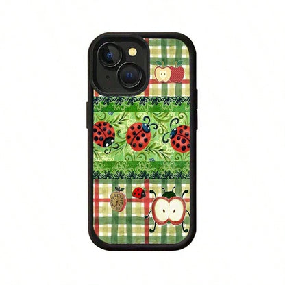 Ladybug Mobile Phone Case, Designed With Quirky Eyes And Playful Antennae, Suitable For IPhone 16, 15, 14, 13, 12 And 11 Pro Models, Made Of TPU Material, And Provides Shockproof Protection. Perfect F