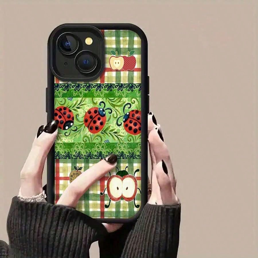 Ladybug Mobile Phone Case, Designed With Quirky Eyes And Playful Antennae, Suitable For IPhone 16, 15, 14, 13, 12 And 11 Pro Models, Made Of TPU Material, And Provides Shockproof Protection. Perfect F