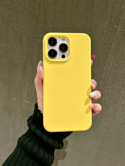 Large Hole Candy Minimalist Solid Color Matte Creative Anti-Drop Phone Case Compatible With Apple 18promax 11 12 13 14 15 16plus 13promax XR 16 14plus 14promax 13pro Mini 17