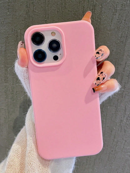 Large Hole Candy Minimalist Solid Color Matte Creative Anti-Drop Phone Case Compatible With Apple 18promax 11 12 13 14 15 16plus 13promax XR 16 14plus 14promax 13pro Mini 17