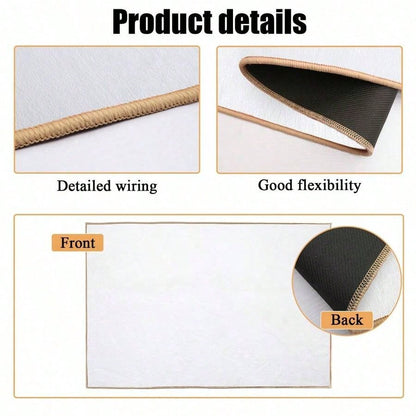 Large Rectangular Imitation Cashmere Carpet- Orange Grey Modern Geometric Curve Pattern Soft Plush Floor Mat, Easy-Clean Polyester With Rubber Backing, Luxury Carpet For Bedroom, Living Room, Study