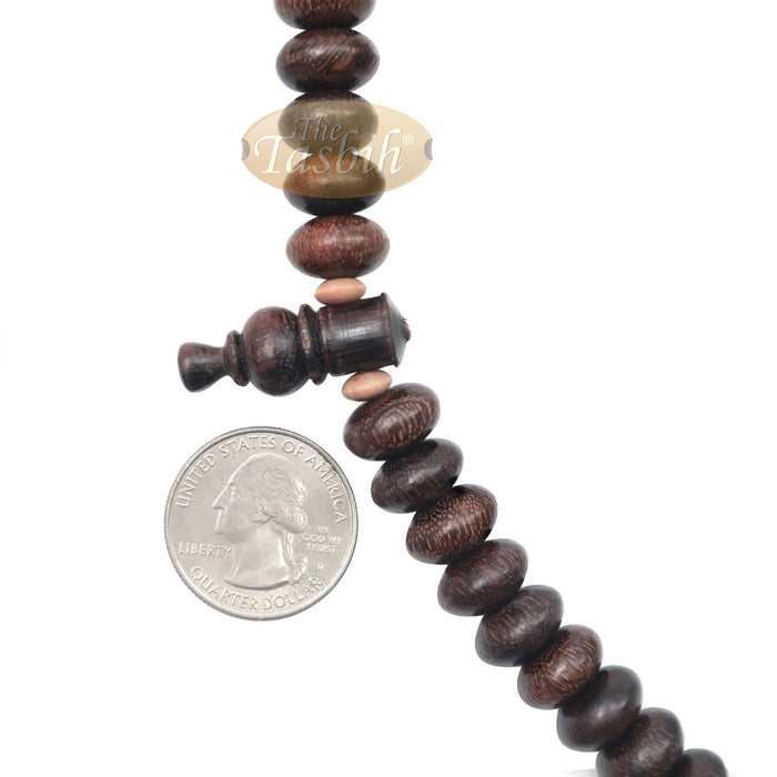 Large Tijani Tariqah Tasbih Prayer Beads - Limited Edition
12x7 mm Tamarind Wood