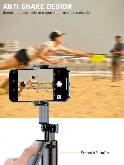 Latest 170cm/66.9in Bluetooth Remote Control Selfie Stick & Phone Holder, Suitable For Video Shooting, Life Recording, Extendable, 360° Rotation, Anti-Shake, Foldable Portable Tripod Monopod For Summe