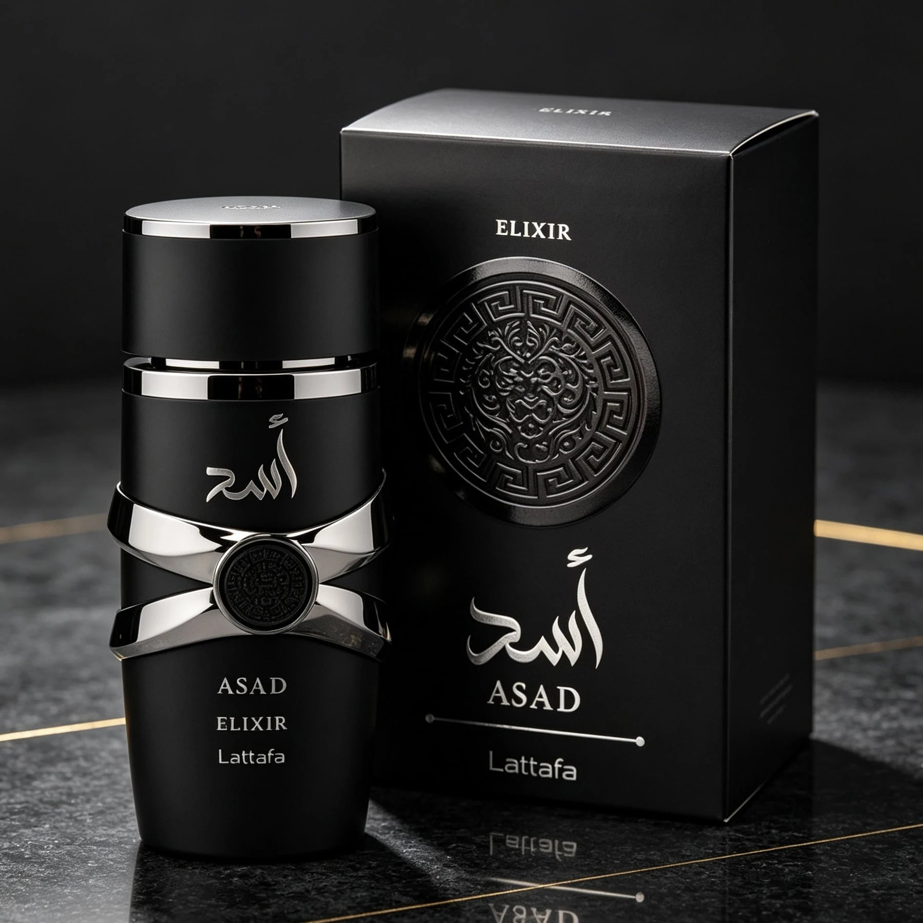 Lattafa ASAD Elixir Men's Eau De Parfum 100ml 3.4 Fl Oz| Long Lasting Arabic Cologne| Aromatic Woody Cedarwood Fragrance| Luxury Gift For Him