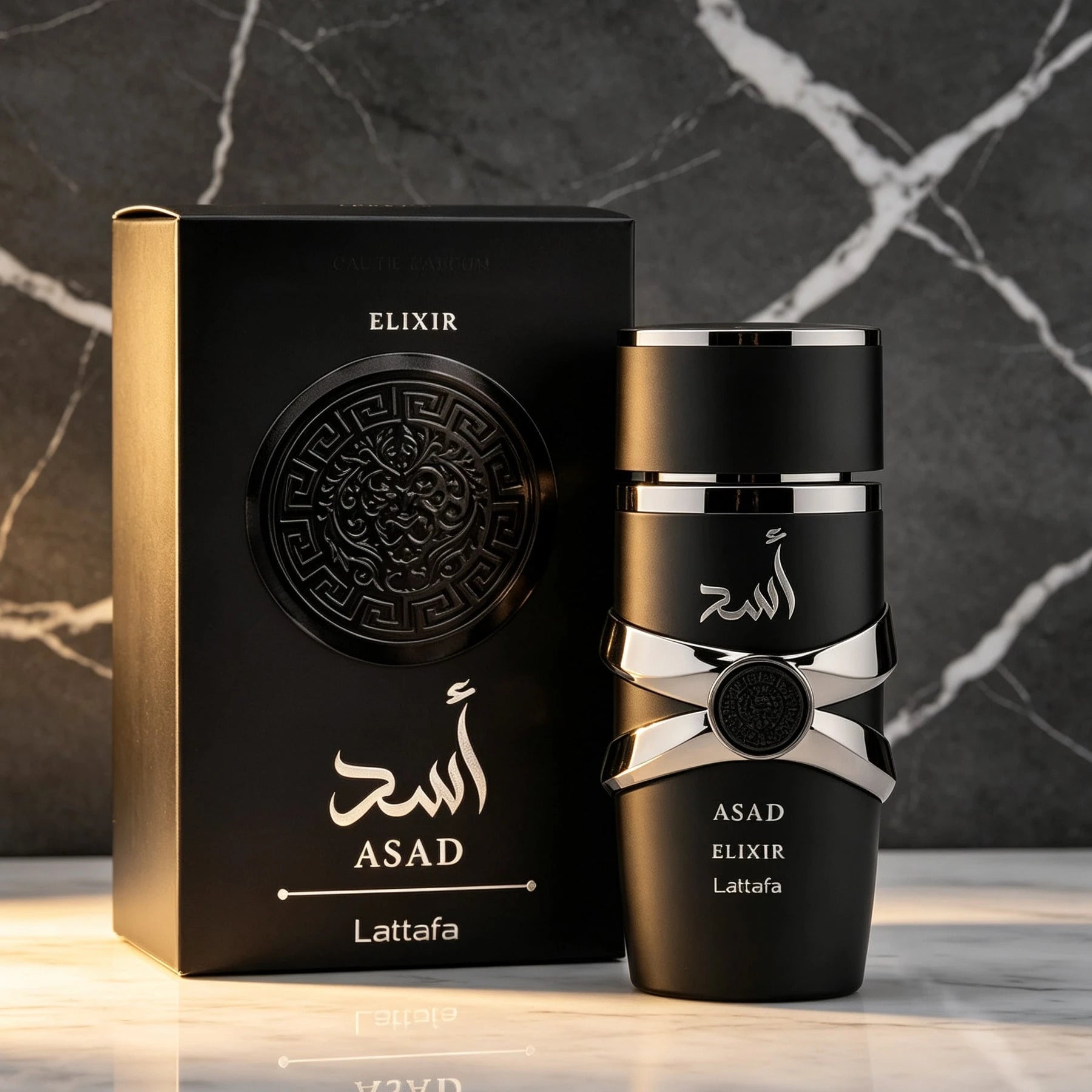 Lattafa ASAD Elixir Men's Eau De Parfum 100ml 3.4 Fl Oz| Long Lasting Arabic Cologne| Aromatic Woody Cedarwood Fragrance| Luxury Gift For Him