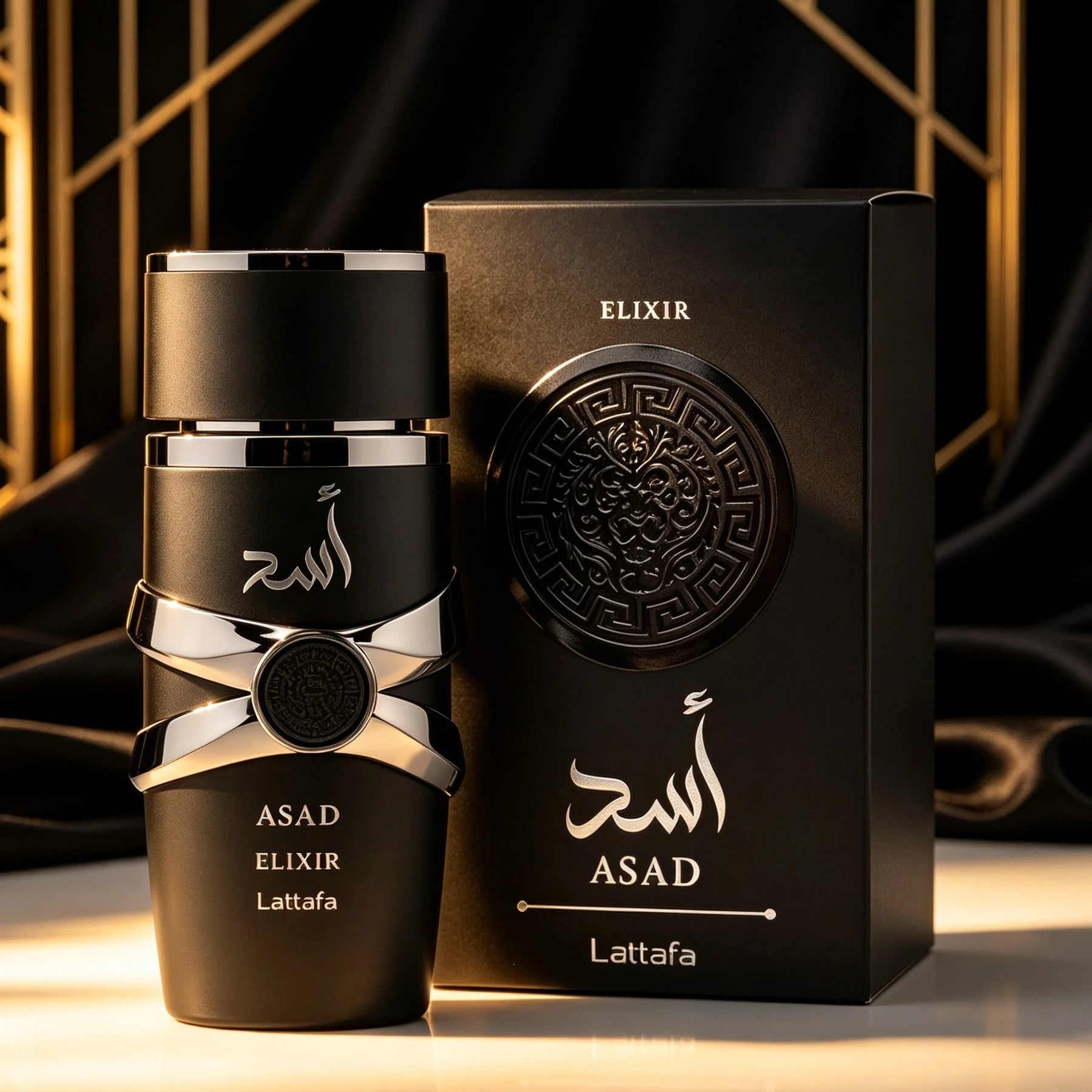 Lattafa ASAD Elixir Men's Eau De Parfum 100ml 3.4 Fl Oz| Long Lasting Arabic Cologne| Aromatic Woody Cedarwood Fragrance| Luxury Gift For Him