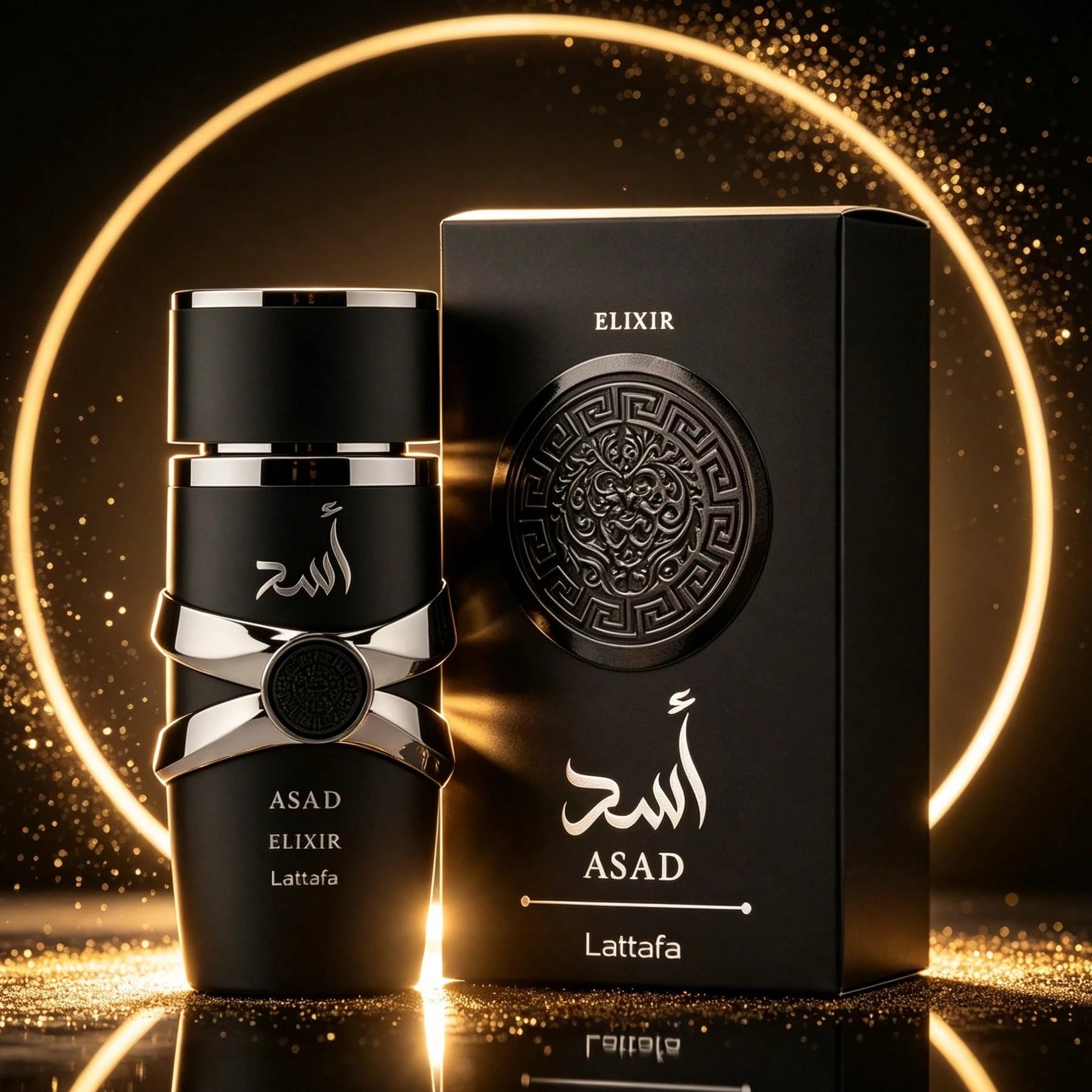 Lattafa ASAD Elixir Men's Eau De Parfum 100ml 3.4 Fl Oz| Long Lasting Arabic Cologne| Aromatic Woody Cedarwood Fragrance| Luxury Gift For Him