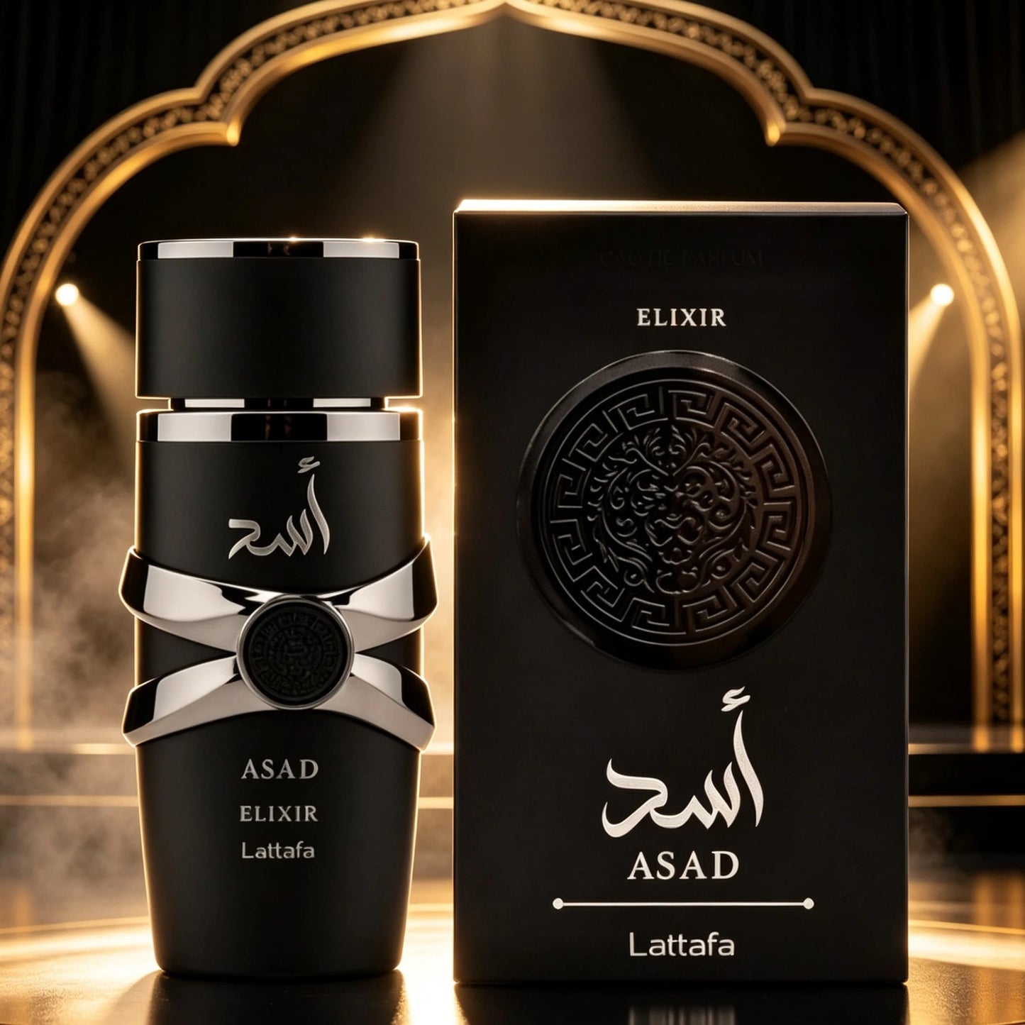 Lattafa ASAD Elixir Men's Eau De Parfum 100ml 3.4 Fl Oz| Long Lasting Arabic Cologne| Aromatic Woody Cedarwood Fragrance| Luxury Gift For Him