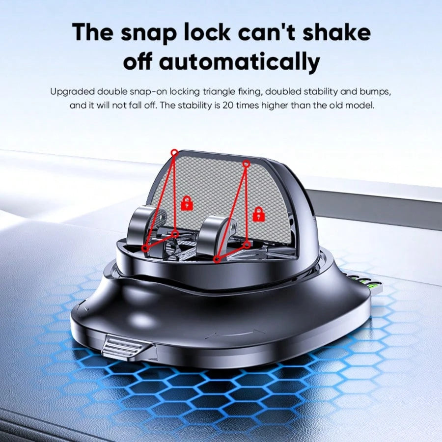 LCARS Multi-Function Car Phone Holder, 360° Rotating Glasses And Phone Stand With Parking Number Plate, Multiple Use Functions For Car Dashboard, Non-Slip Silicone Base For Secure Attachment, Car Inte