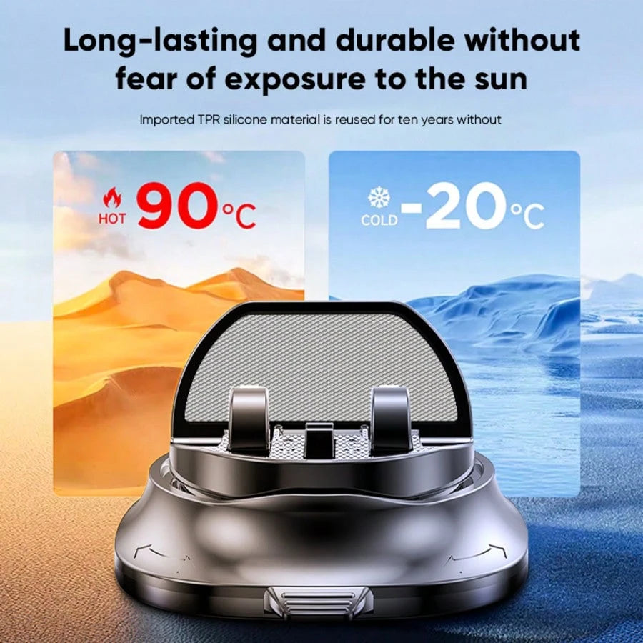 LCARS Multi-Function Car Phone Holder, 360° Rotating Glasses And Phone Stand With Parking Number Plate, Multiple Use Functions For Car Dashboard, Non-Slip Silicone Base For Secure Attachment, Car Inte