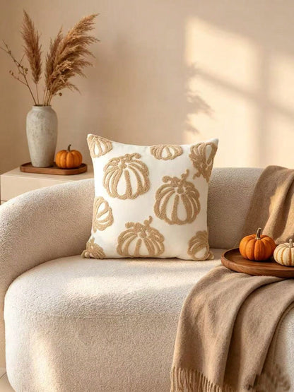 LCUHPCL 1pc Autumn Thanksgiving 3D Pumpkin Embroidery Pillow Case, Atmospheric Decor For Living Room, Bedroom, Party, Dining Room And More