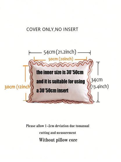 LCUHPCL 1pc Halloween Ruffle Candy Letter 3D Towel Embroidery Spooky Season Pillow Case, Suitable For Bedroom, Living Room, Sofa, Daily Party And Other Environments