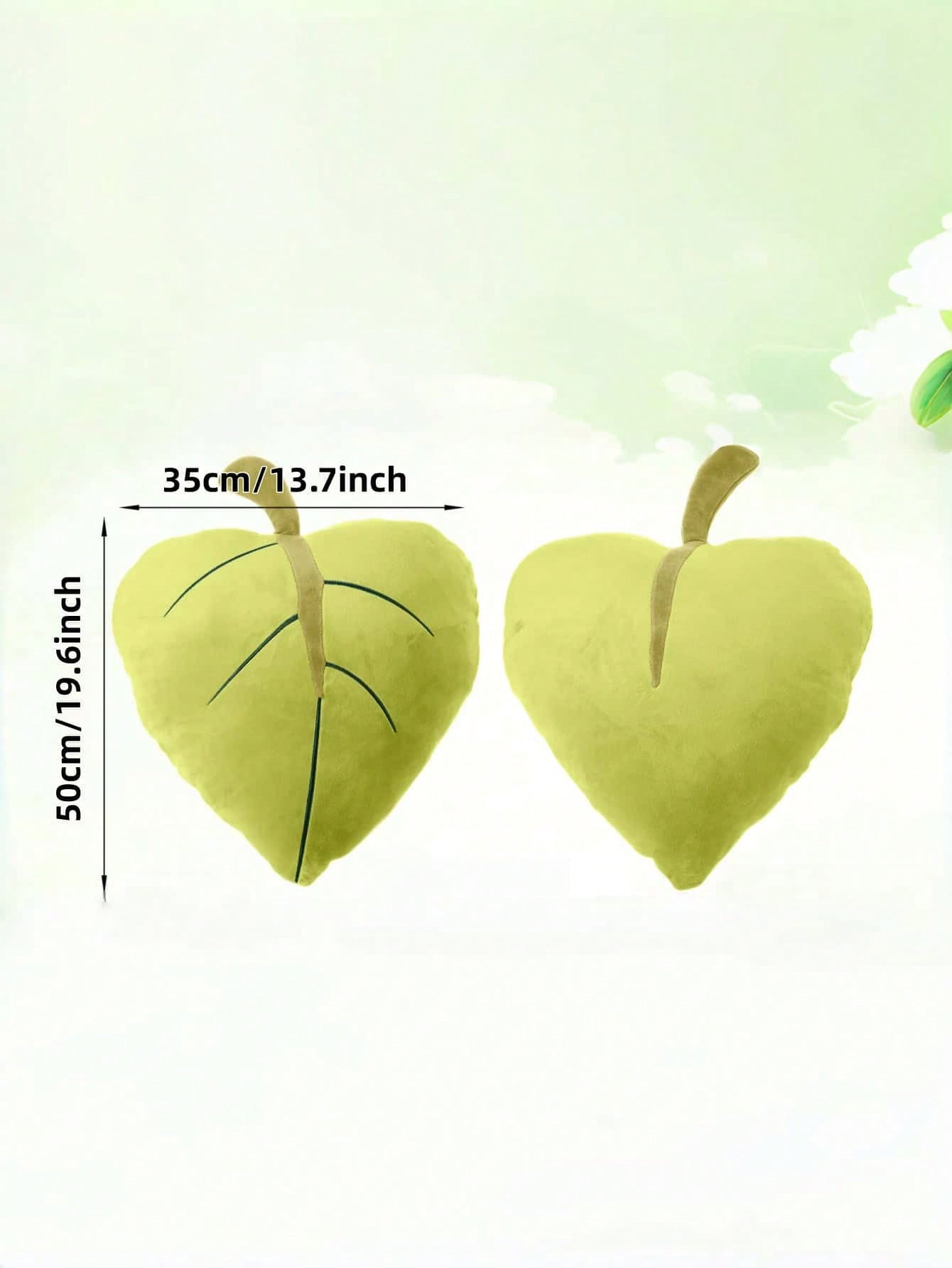 Leaf-Shaped Plush Throw Pillow, Soft & Comfortable Forest-Style Cushion, Suitable For Bedroom, Living Room, Sofa Decor, Great Gift Choice For Valentine's Day And Christmas