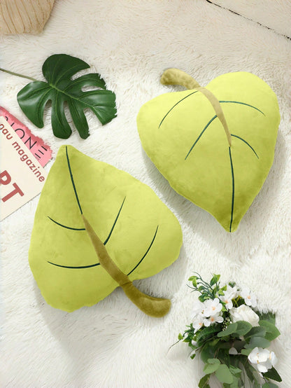 Leaf-Shaped Plush Throw Pillow, Soft & Comfortable Forest-Style Cushion, Suitable For Bedroom, Living Room, Sofa Decor, Great Gift Choice For Valentine's Day And Christmas