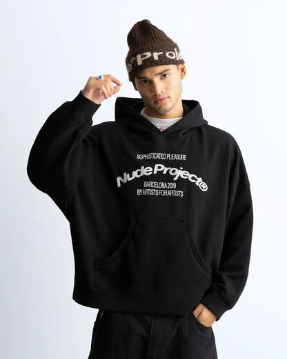 Liberty Boxy Hoodie Black