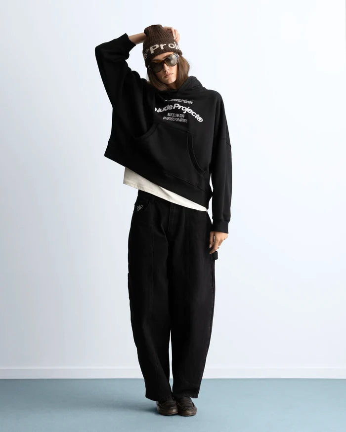 Liberty Boxy Hoodie Black