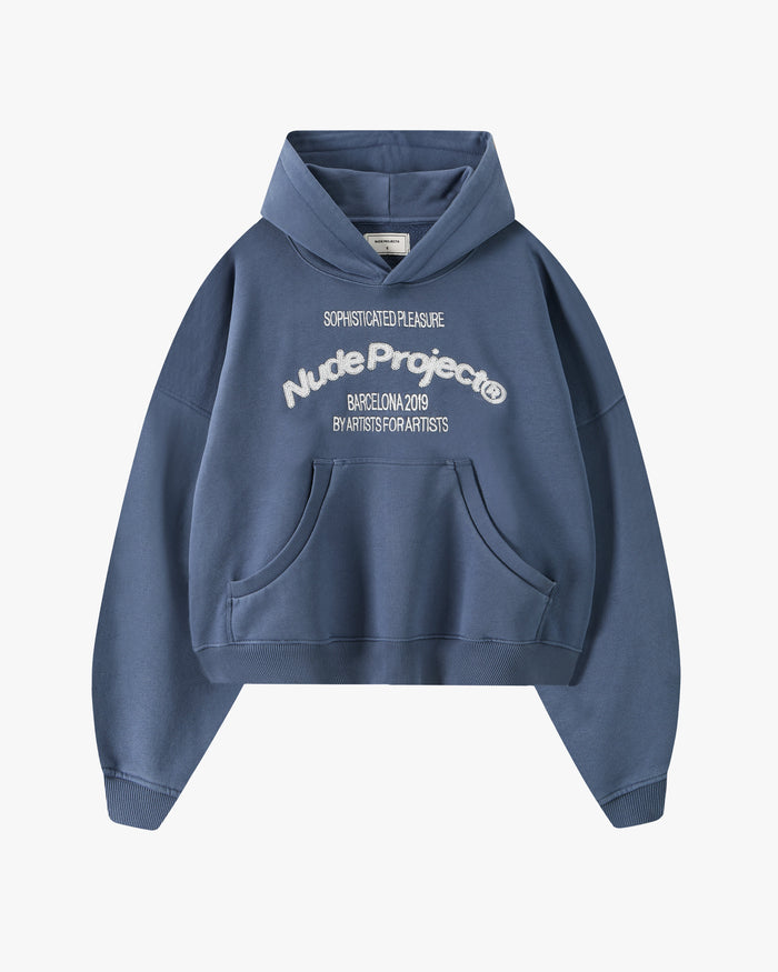 Liberty Boxy Hoodie Blue