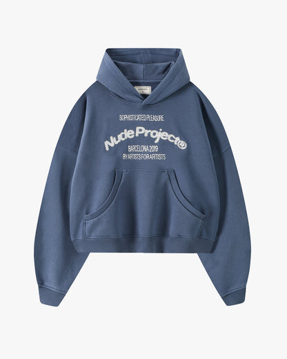 Liberty Boxy Hoodie Blue