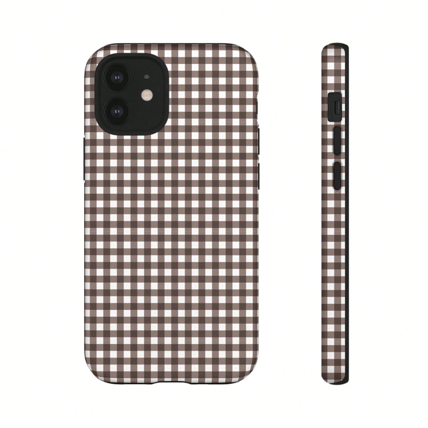 Light Blue Plaid Phone Case, Soft Plaid Striped Pattern Phone Case Compatible With IPhone 17, 16, 15 Plus, 14, 13, 12, 11 Pro Max