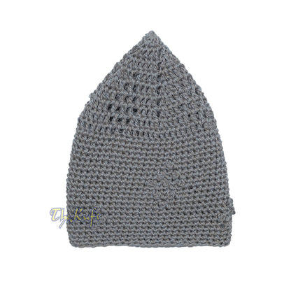 Light Gray Crocheted - Knot Design Cotton Yemeni Kuti