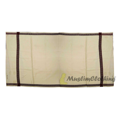 Light Khaki Kashmiri Yemeni Habaib Style Men's Shawl 100x180cm