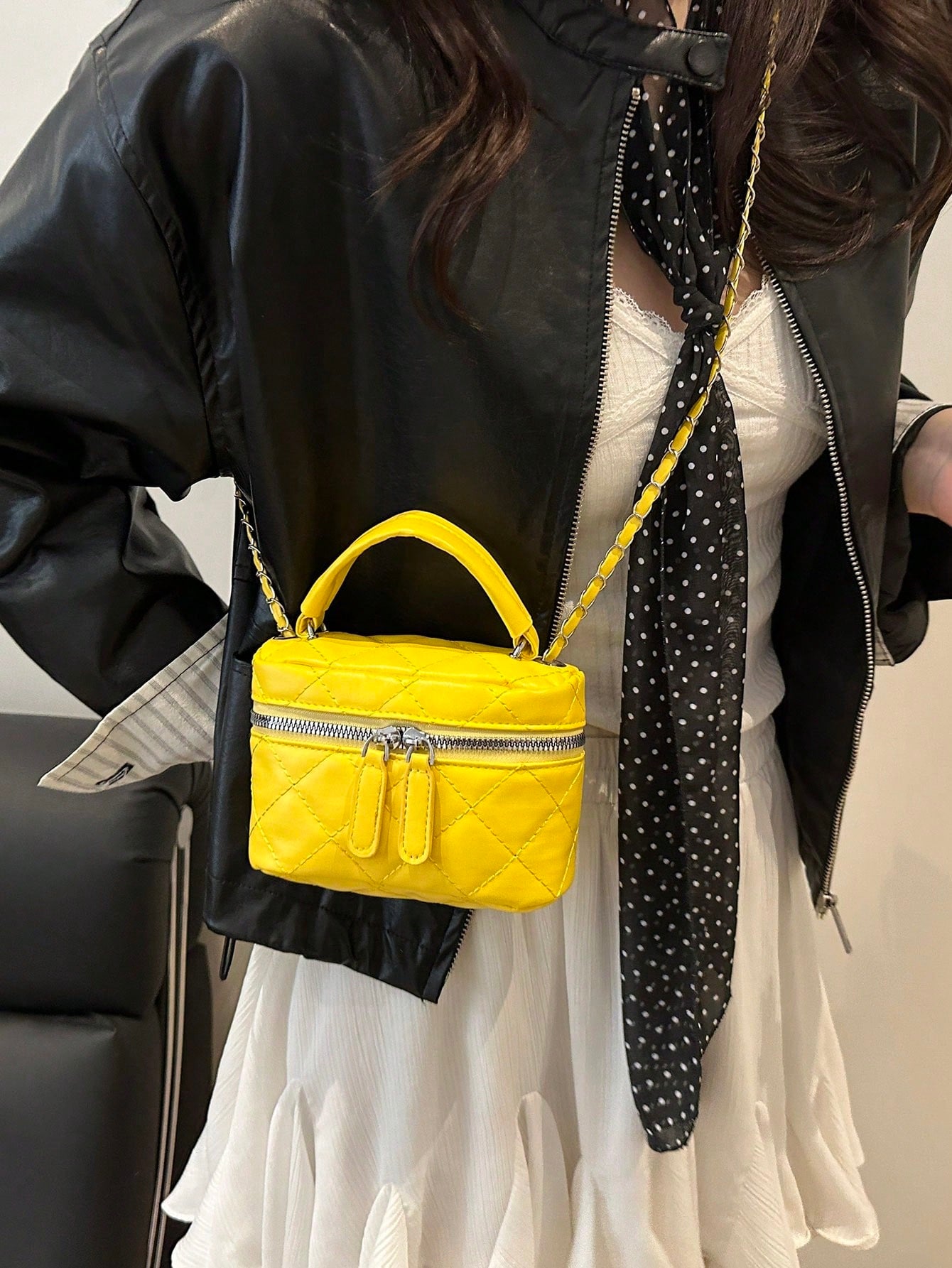 Lightweight Mini Bag, Chain Bag, Quilted Bag, Handbag, Bucket Bag, Suitable For Girls, College Students And Office Ladies, Perfect For Office, University, Work, Commuting, Outdoor Activities, Travel A