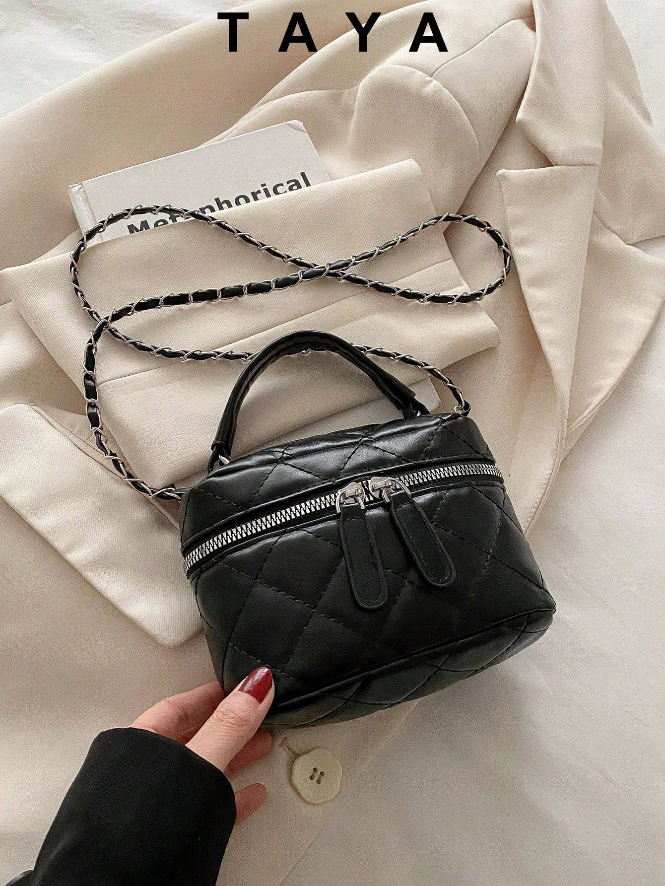 Lightweight Mini Bag, Chain Bag, Quilted Bag, Handbag, Bucket Bag, Suitable For Girls, College Students And Office Ladies, Perfect For Office, University, Work, Commuting, Outdoor Activities, Travel A