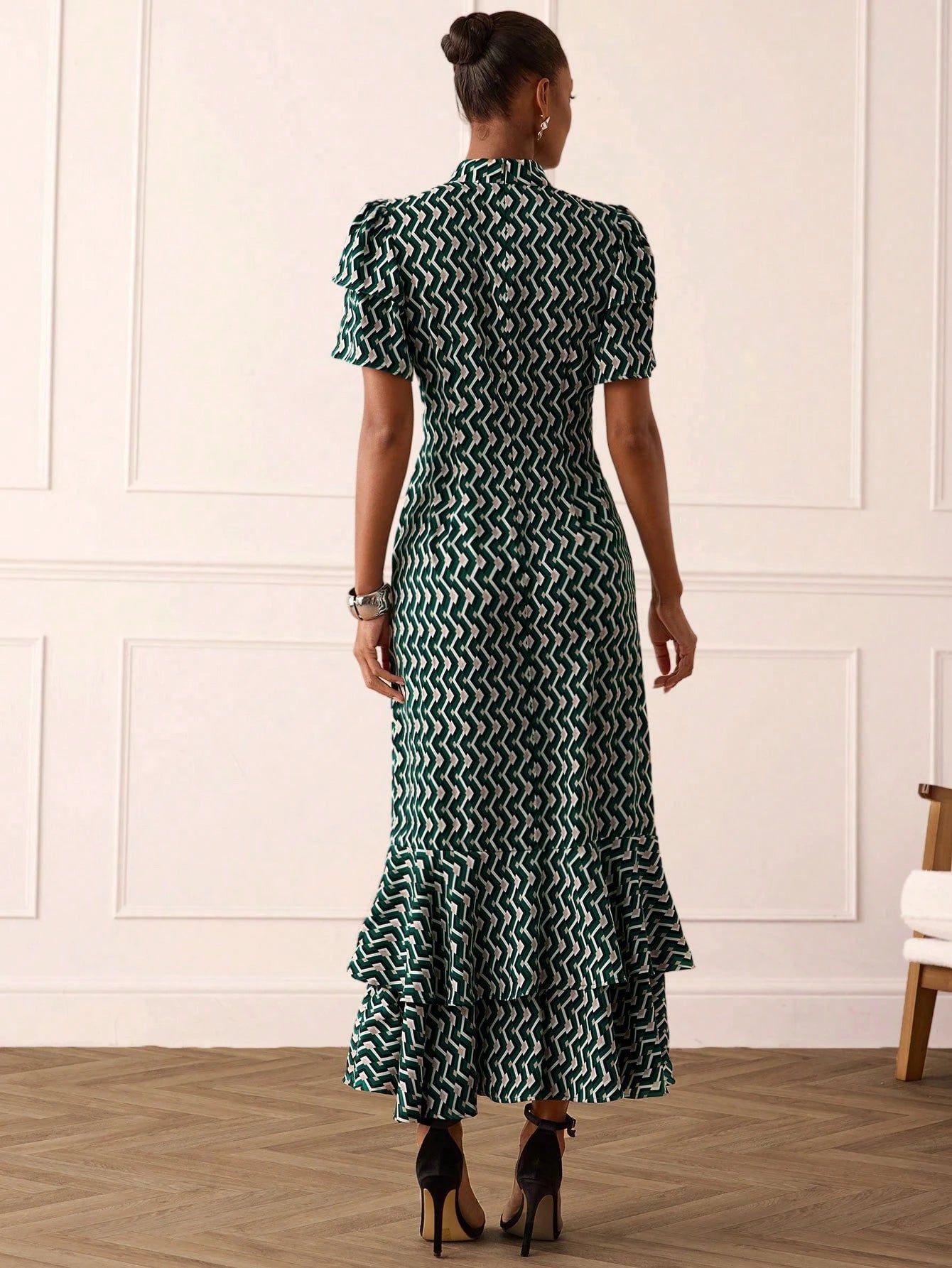 Lilora Women's Elegant Dark Green Long Dress,Summer Formal Party High-Fashion Versatile Dress,Suitable For Commuting,Daily Casual,Gatherings,Parties,Holidays