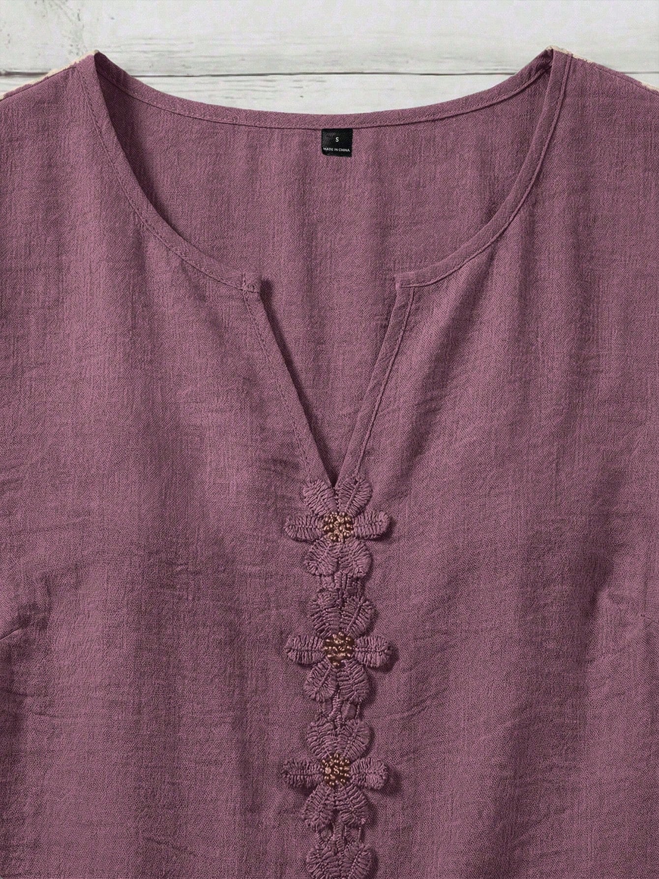 Linhara CURVE Plus Size Woven Casual Boho Resort Daily Commuting Vacation And Office Wear Summer Women's Shirt Purple