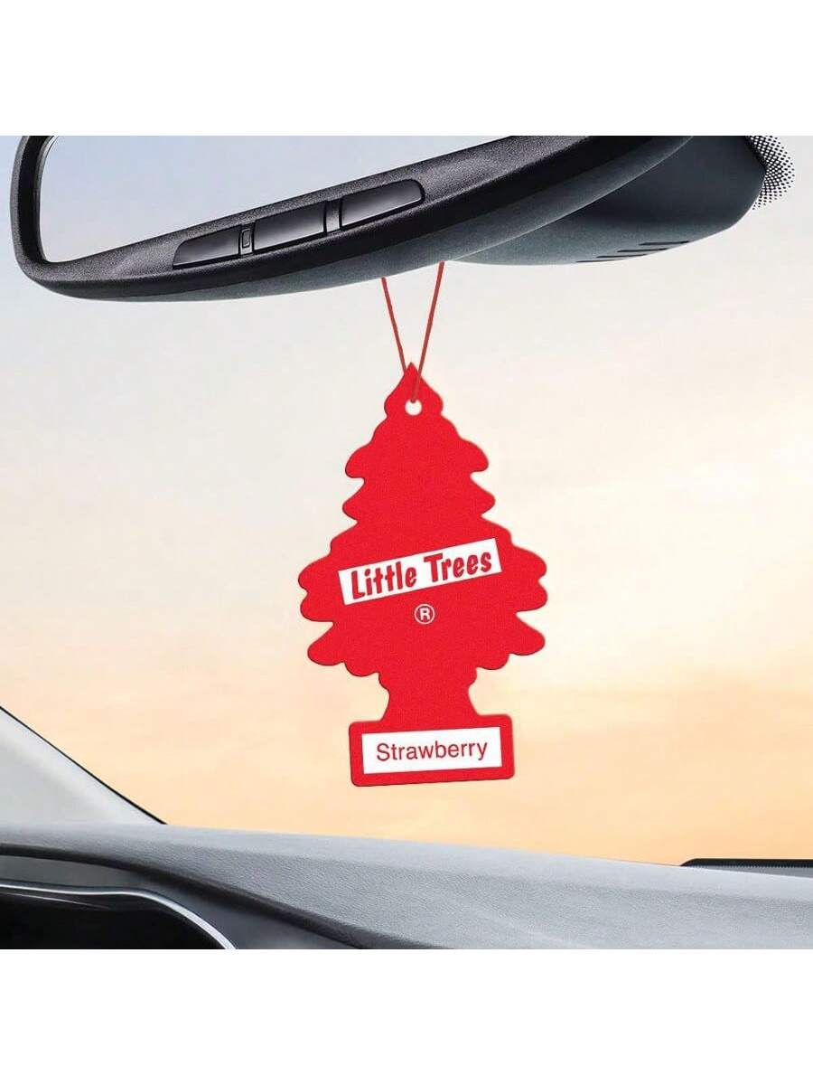 Little Trees Strawberry Scent Air Freshener Car Auto Home Hanging Office Pack Of 12