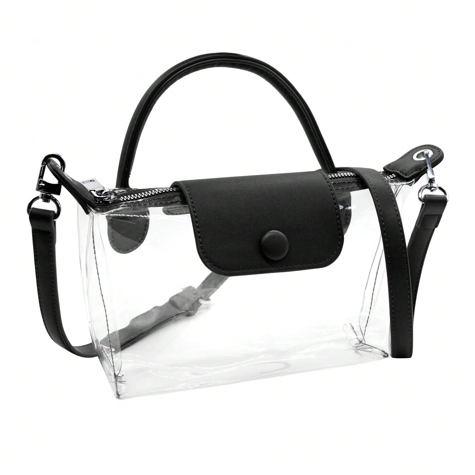 Long Strap Clear Bag Stadium Approved, Adjustable Crossbody Shoulder Purse For Women Concerts Sports Events,Christmas Gift For Men Women