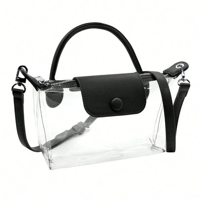 Long Strap Clear Bag Stadium Approved, Adjustable Crossbody Shoulder Purse For Women Concerts Sports Events,Christmas Gift For Men Women