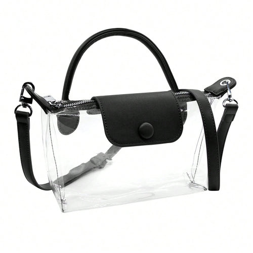 Long Strap Clear Bag Stadium Approved, Adjustable Crossbody Shoulder Purse For Women Concerts Sports Events,Christmas Gift For Men Women