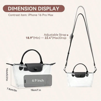 Long Strap Clear Bag Stadium Approved, Adjustable Crossbody Shoulder Purse For Women Concerts Sports Events,Christmas Gift For Men Women