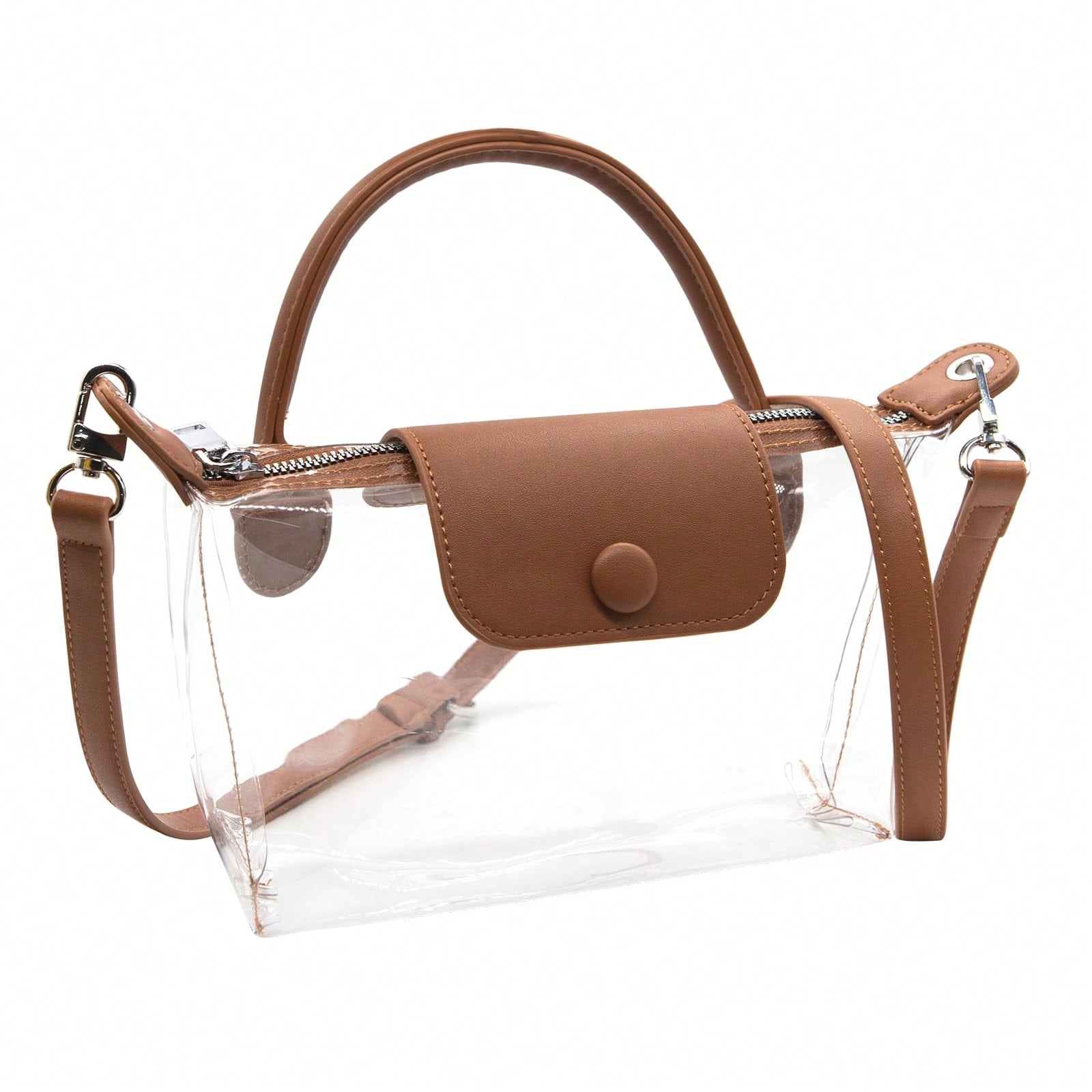 Long Strap Clear Bag Stadium Approved, Adjustable Crossbody Shoulder Purse For Women Concerts Sports Events,Christmas Gift For Men Women